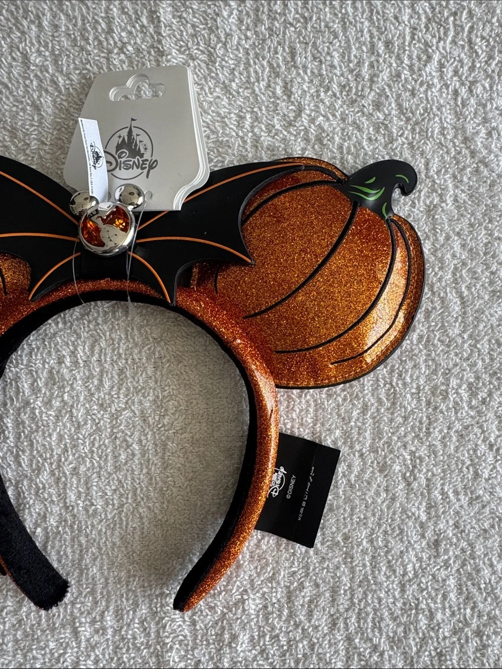 Disney Disney Vacation club Member Bat Pumpkin Halloween Mickey Ears Headband